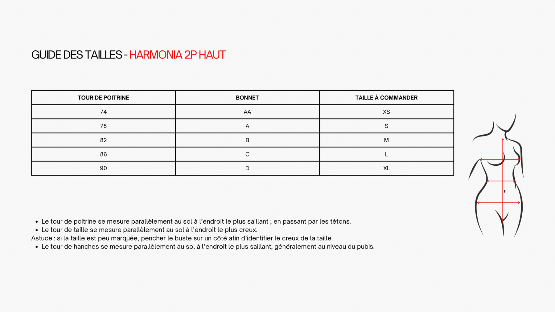 Guide des tailles