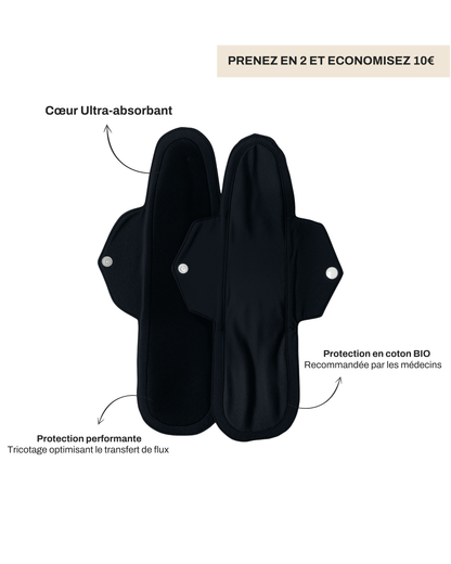 Pack Duo Pure.® –  1 Pad en coton bio &amp; 1 Pad matière performante