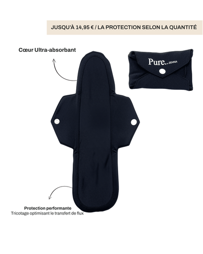 Serviette lavable en matière performante Pure.®